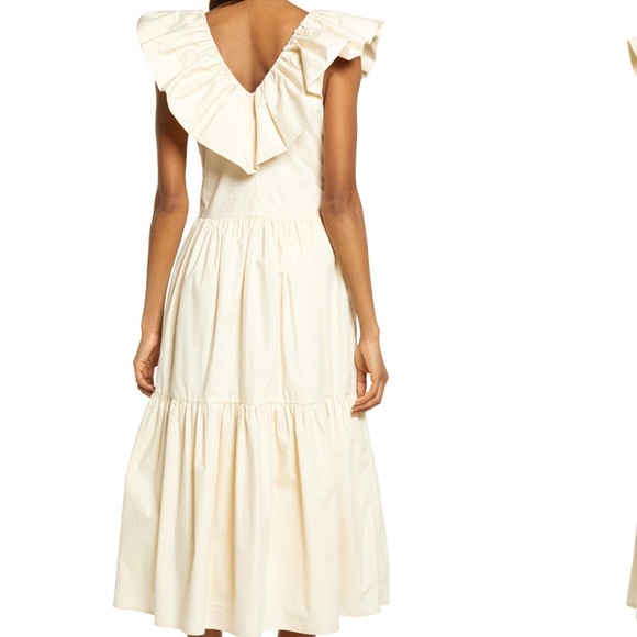 English Factory -Ruffle V-Neck Midi Dress XS - Picture 2 of 12